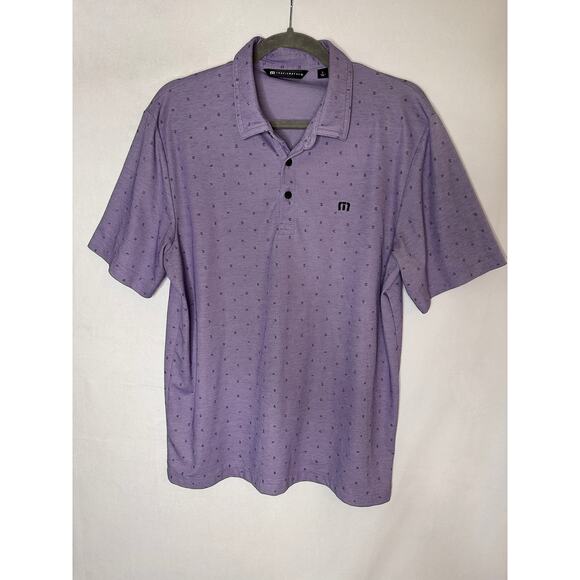 Travis Matthew Always Summer Golf Polo Shirt Lavender Purple Collared Large - Picture 1 of 5